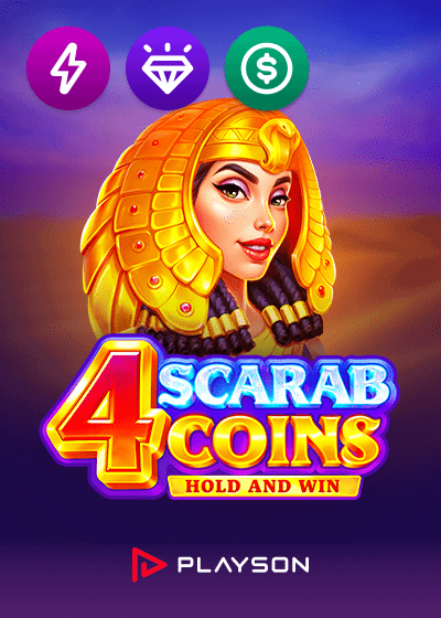 4 Scarab Coins Hold and Win